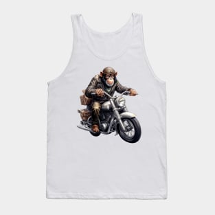 Monkey Biker Retro Motorcycle Tank Top
